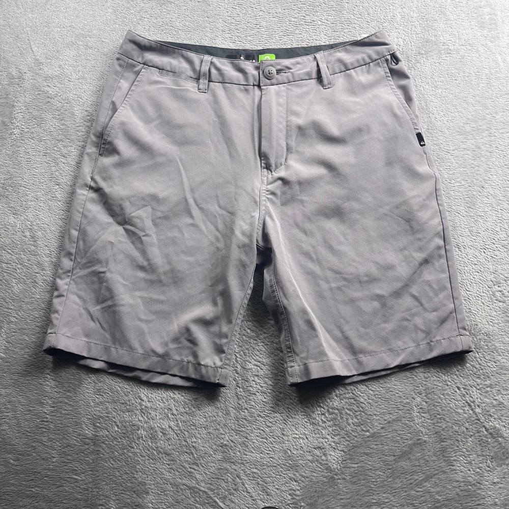 Quiksilver Amphibian Shorts Mens 31 Grey 4-Way Stretch Hybrid Boardshorts Chino‎